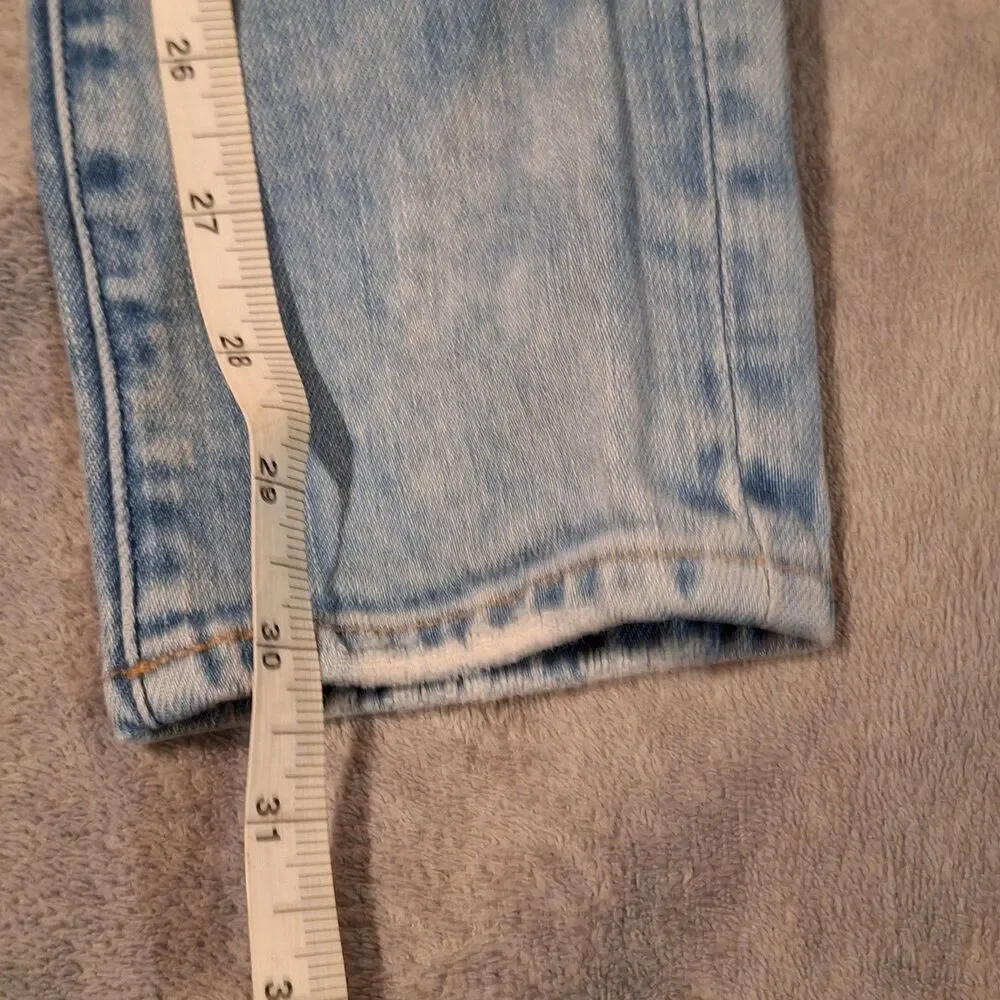 Blank NYC Jeans Women 26 Blue Skinny Distressed Whiskered Stretch Denim Faded - Picture 4 of 11